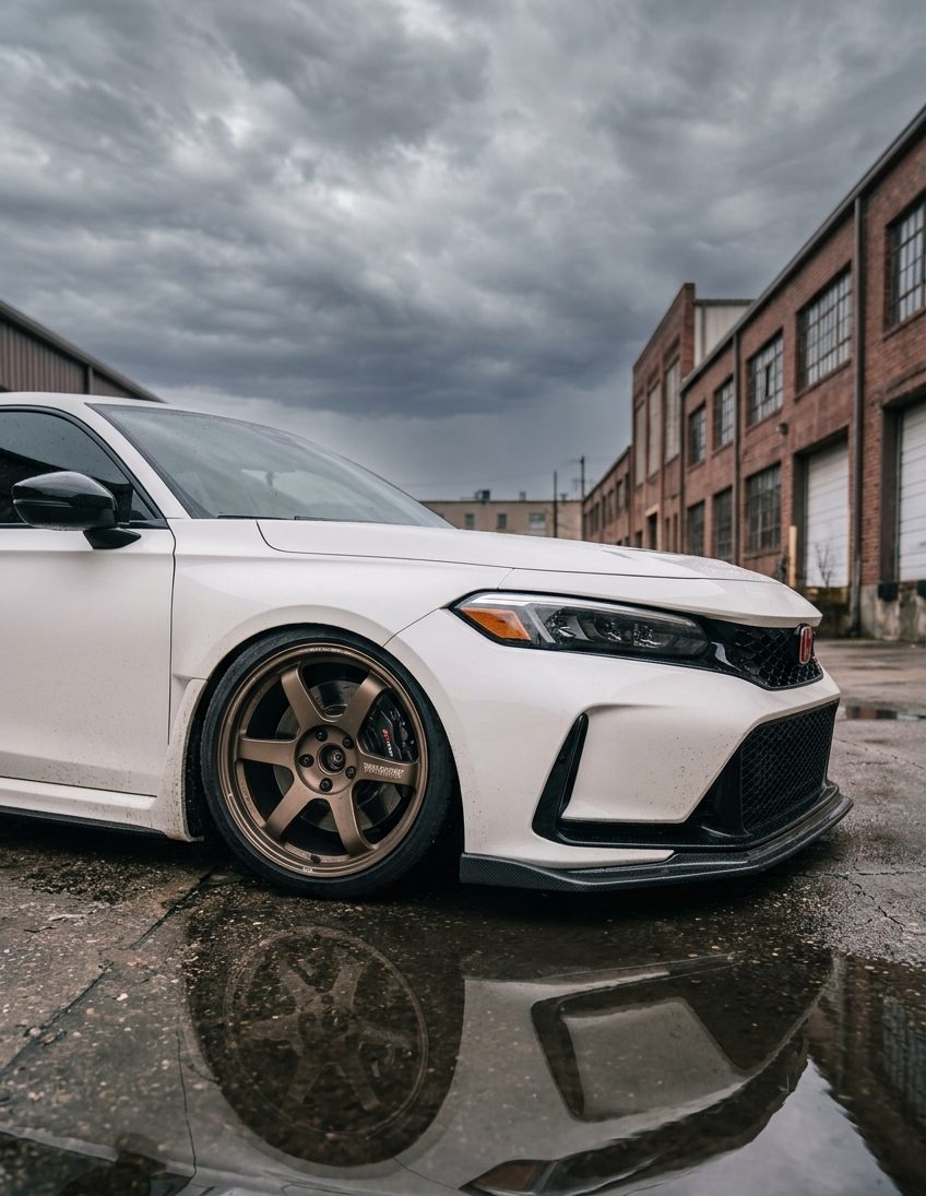 Honda Civic Type R FK8 showing adaptive suspension system